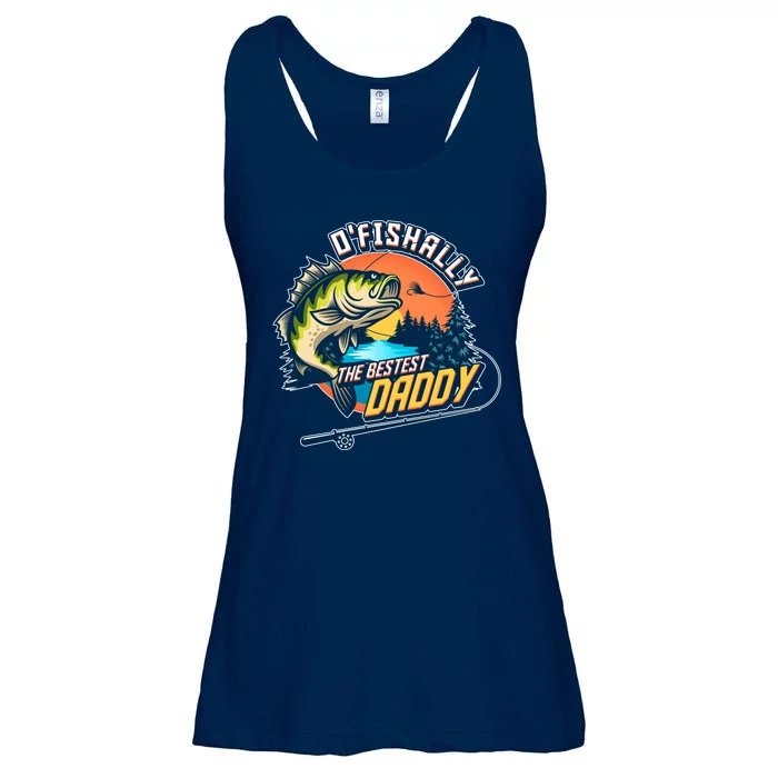 O Fishally The Bestest Daddy Ladies Essential Flowy Tank