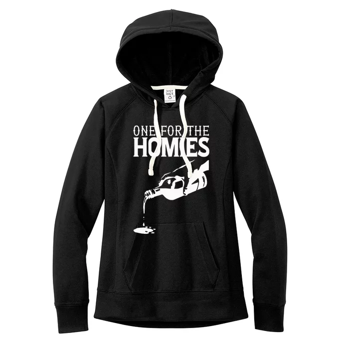 One For The Homies Chicano Art Cholo Mexican American Women's Fleece Hoodie