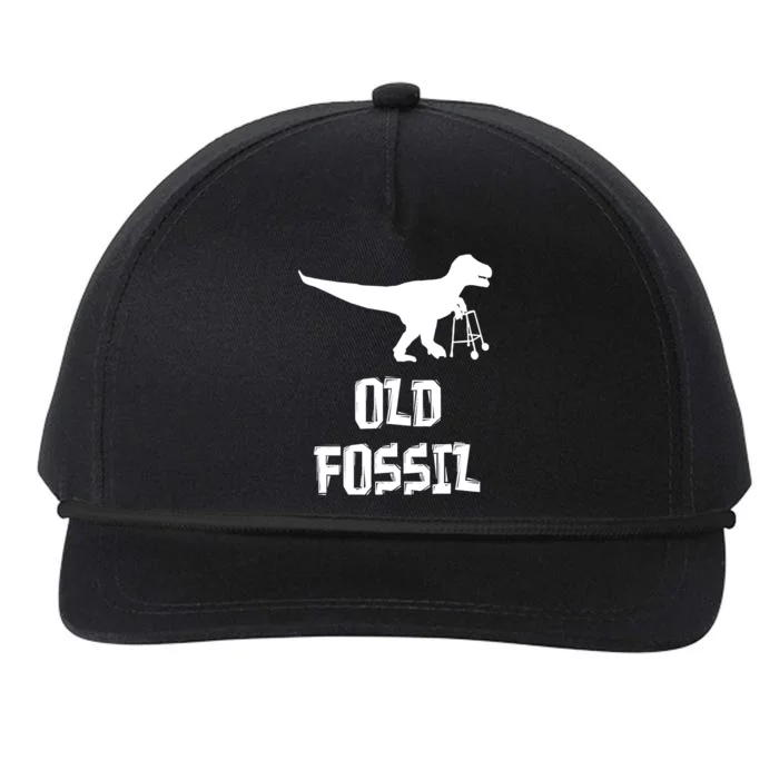 Old Fossil Trex Dinosaur Funny Birthday Retirement Joke Snapback Five-Panel Rope Hat