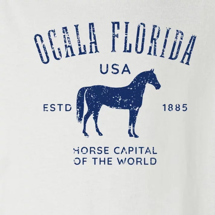 Ocala Florida Usa Horse Capital Distressed Equestrian Design Toddler Long Sleeve Shirt