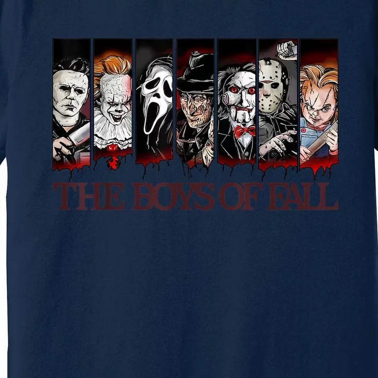 Of Fall Vintage Scary Horror Movi Autumn Premium T-Shirt