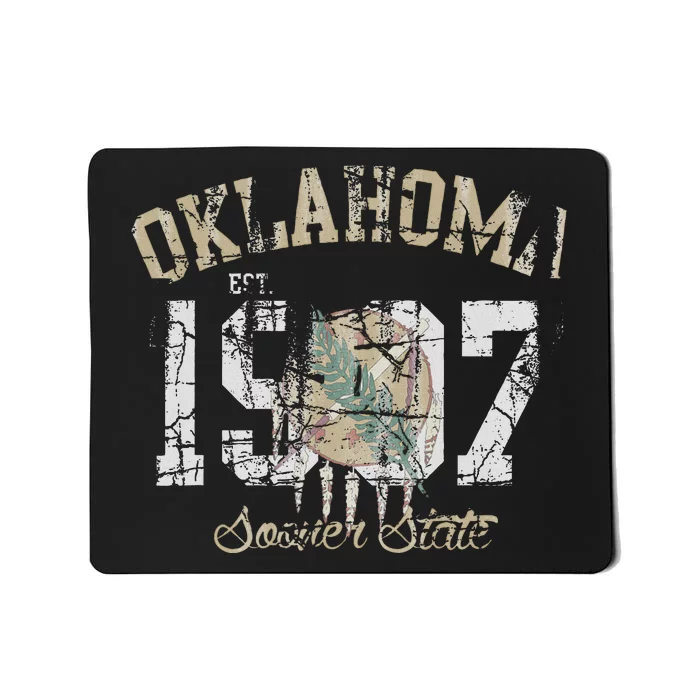 Oklahoma Flag Vintage Fade Mousepad