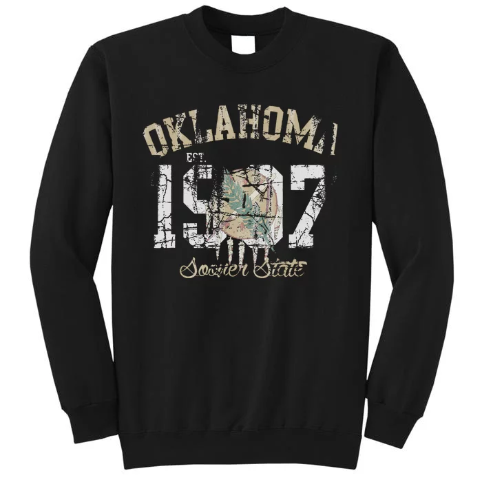 Oklahoma Flag Vintage Fade Tall Sweatshirt