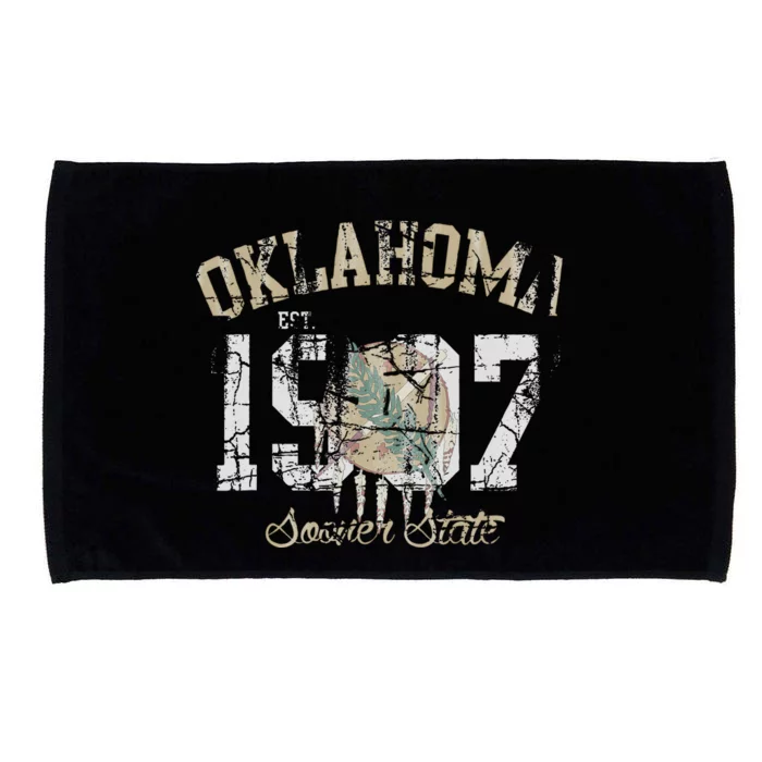 Oklahoma Flag Vintage Fade Microfiber Hand Towel