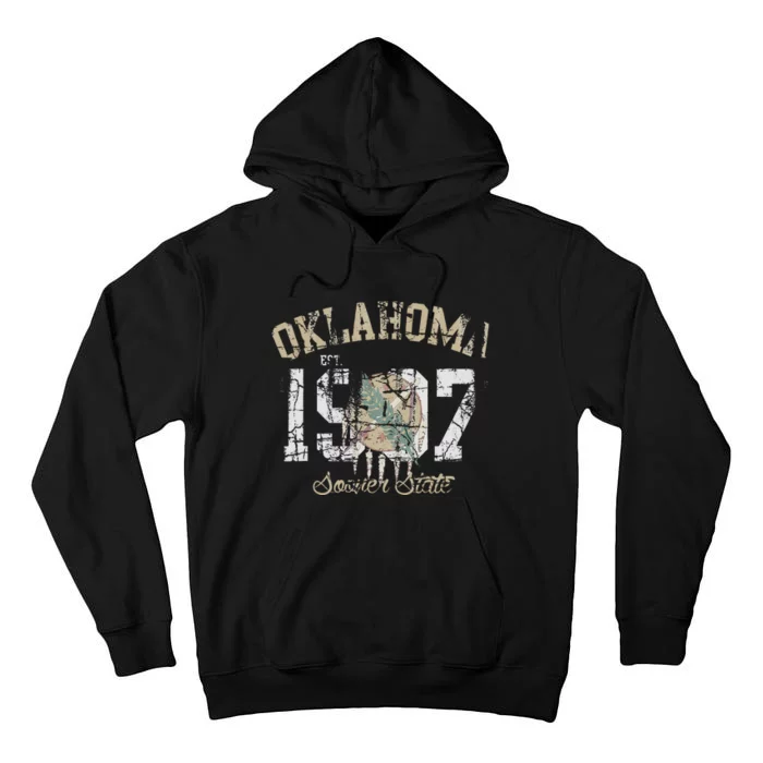 Oklahoma Flag Vintage Fade Men Women Tall Hoodie