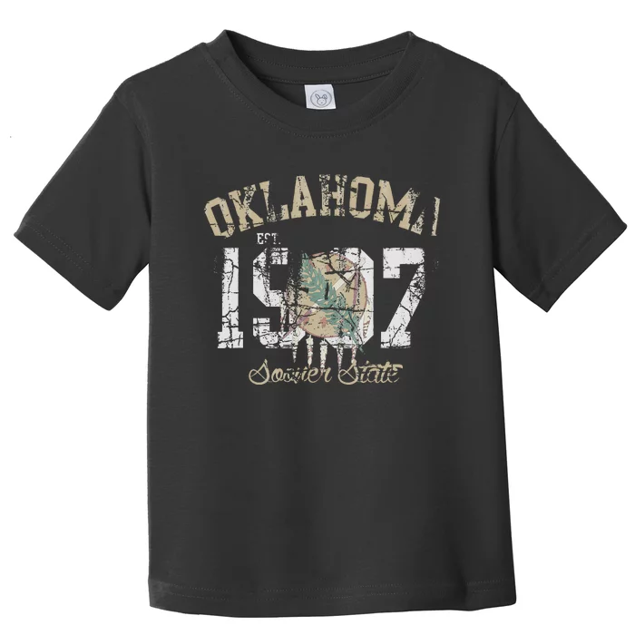 Oklahoma Flag Vintage Fade Men Women Toddler T-Shirt