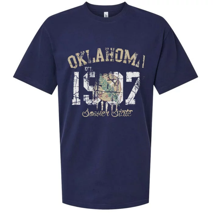 Oklahoma Flag Vintage Fade Men Women Sueded Cloud Jersey T-Shirt