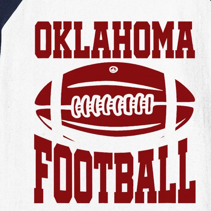 Oklahoma Football Varsity Baseball Sleeve Shirt