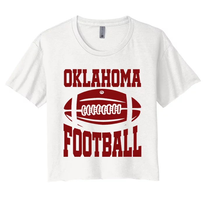 Oklahoma Football Varsity Women's Crop Top Tee