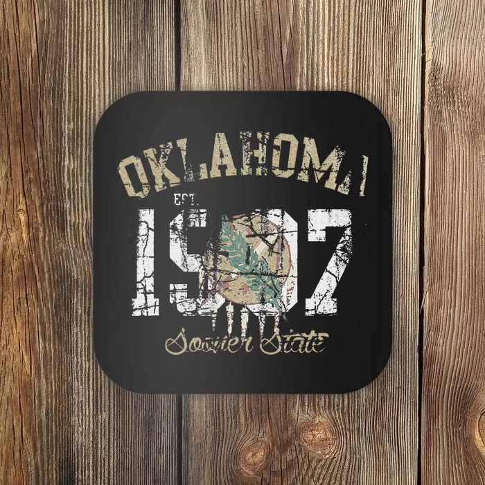 Oklahoma Flag Vintage Fade Coaster