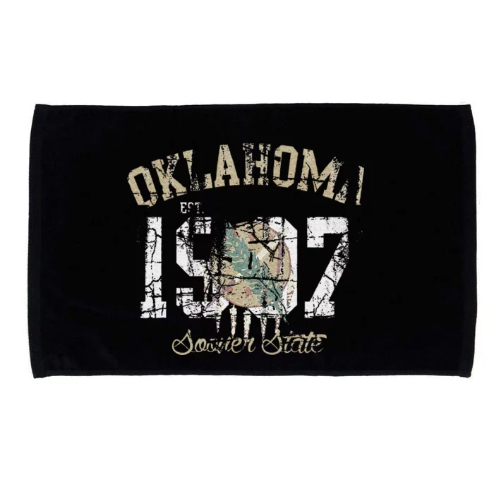 Oklahoma Flag Vintage Fade Microfiber Hand Towel