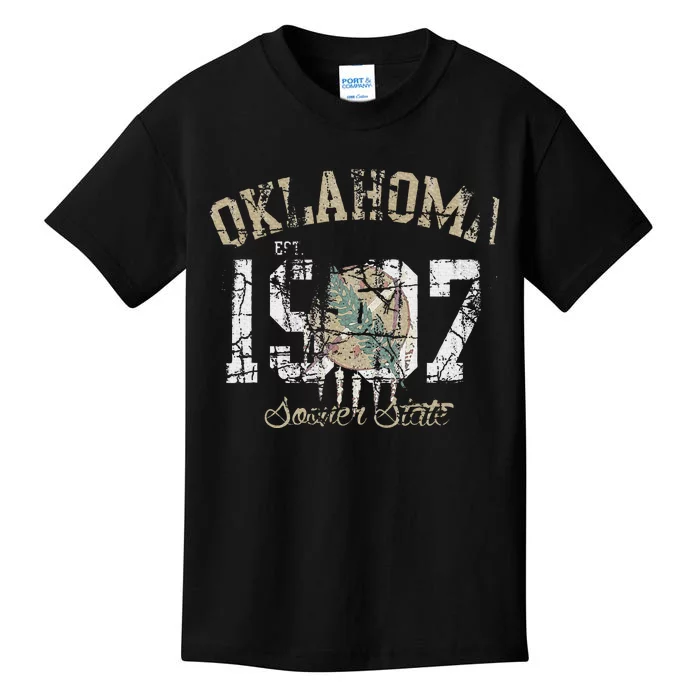 Oklahoma Flag Vintage Fade Kids T-Shirt