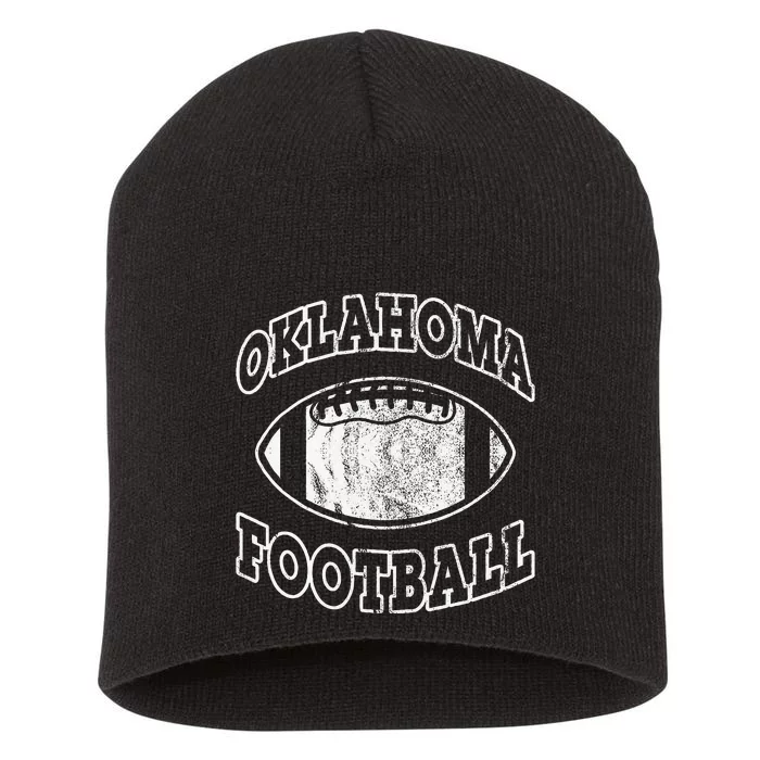 Oklahoma Football Vintage Distressed Short Acrylic Beanie