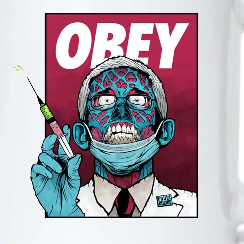 Obey Faucci Vaccine Zombie Black Color Changing Mug