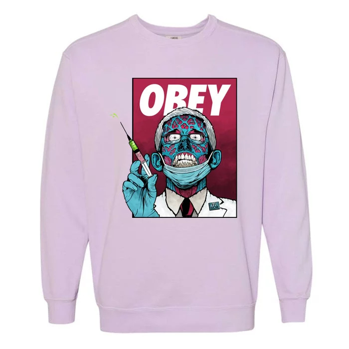 Obey Faucci Vaccine Zombie Garment-Dyed Sweatshirt