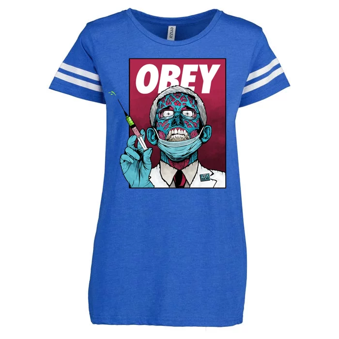 Obey Faucci Vaccine Zombie Enza Ladies Jersey Football T-Shirt