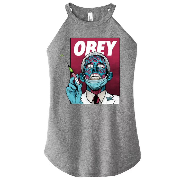 Obey Faucci Vaccine Zombie Women’s Perfect Tri Rocker Tank