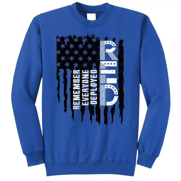 On Friday We Wear Red Friday Military Support Troops Us Flag Tall Sweatshirt