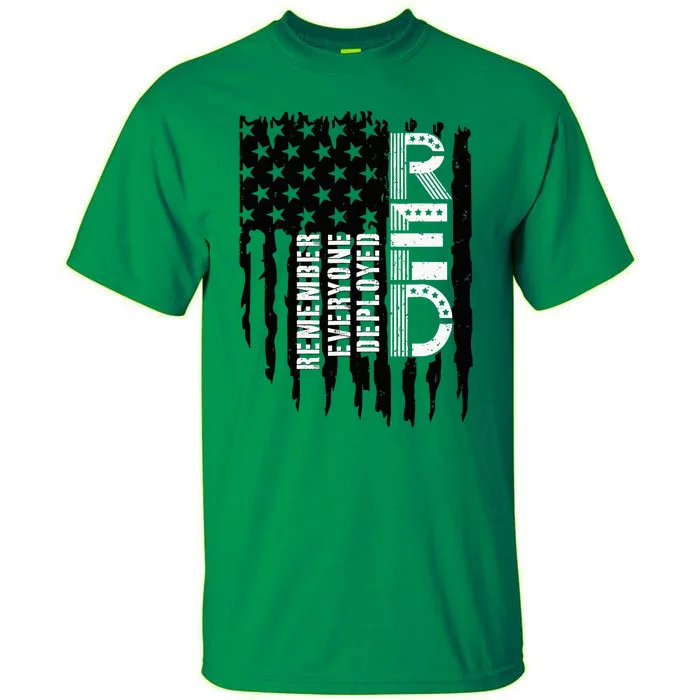 On Friday We Wear Red Friday Military Support Troops Us Flag Tall T-Shirt