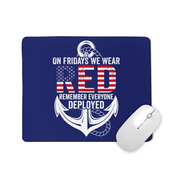 On Fridays We Wear Red Friday Distressed Mousepad