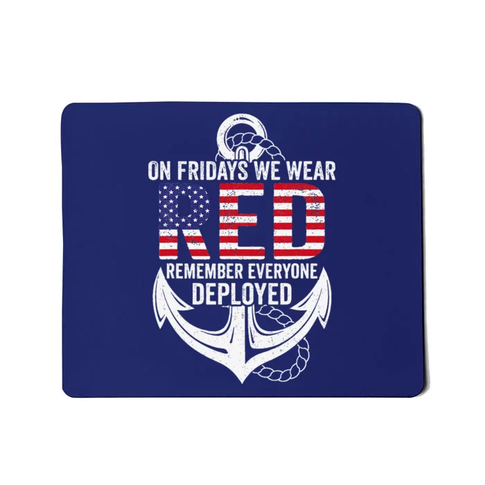 On Fridays We Wear Red Friday Distressed Mousepad