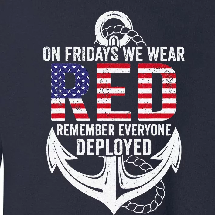 On Fridays We Wear Red Friday Distressed Toddler Sweatshirt