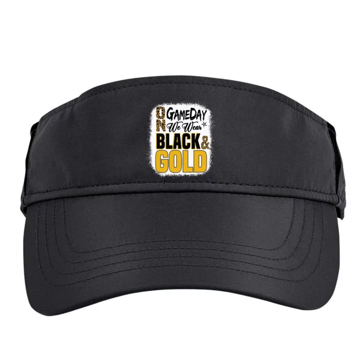 On Football We Wear Black And Gold School Adult Drive Performance Visor