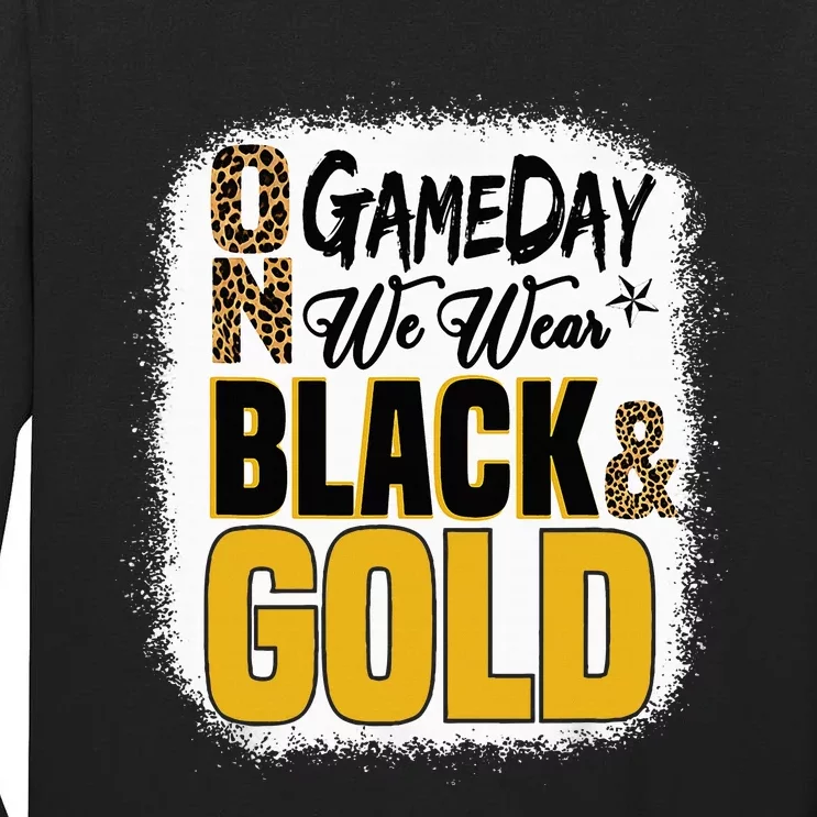 On Football We Wear Black And Gold School Tall Long Sleeve T-Shirt