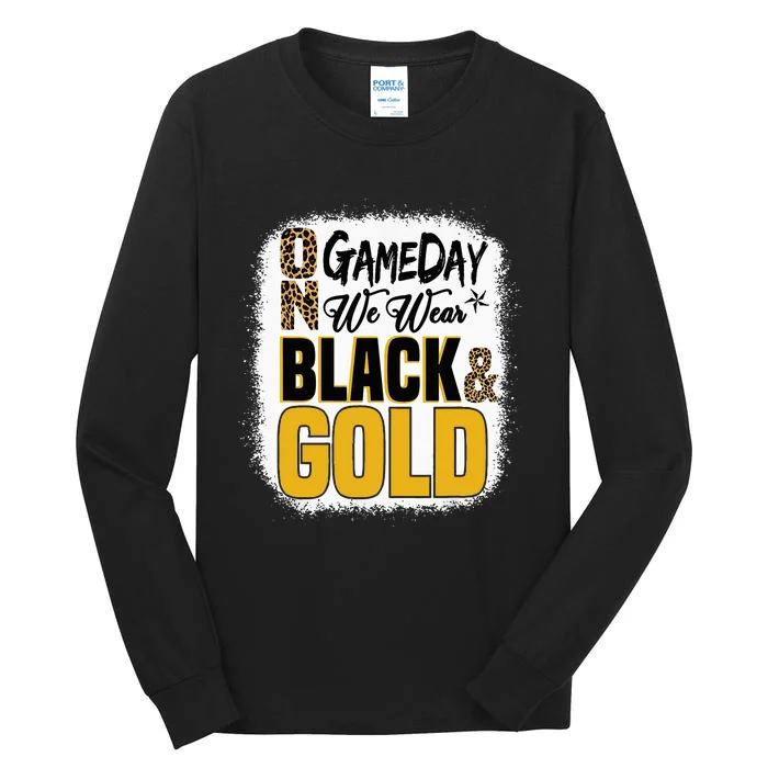 On Football We Wear Black And Gold School Tall Long Sleeve T-Shirt