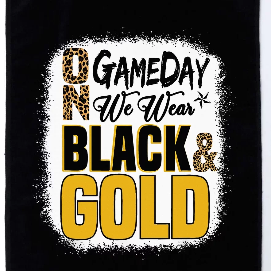 On Football We Wear Black And Gold School Platinum Collection Golf Towel