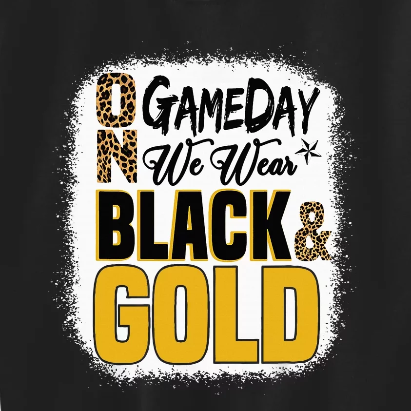 On Football We Wear Black And Gold School Kids Sweatshirt