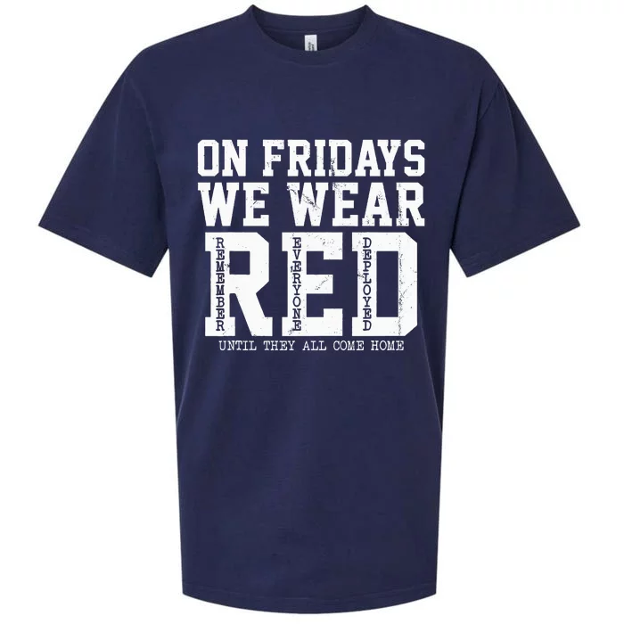 On Fridays We Wear Red Military Support Distressed Sueded Cloud Jersey T-Shirt