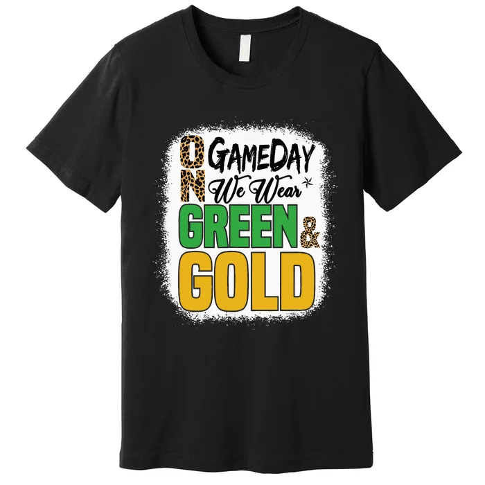 On Football We Wear Green And Gold Premium T-Shirt