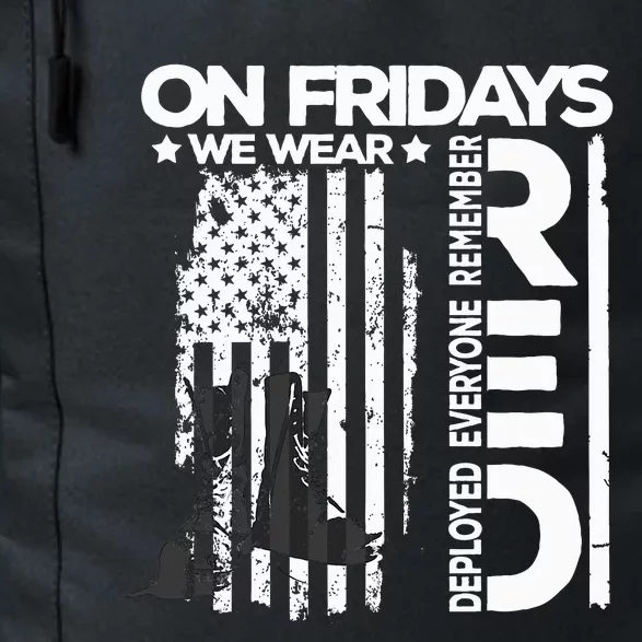 On Friday We Wear Red Veteran Red Friday US Flag Daily Commute Backpack