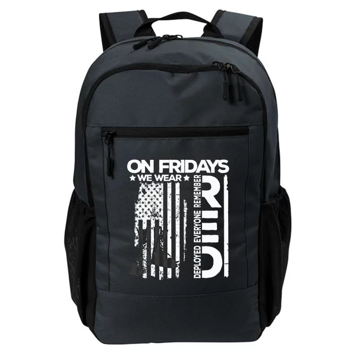 On Friday We Wear Red Veteran Red Friday US Flag Daily Commute Backpack