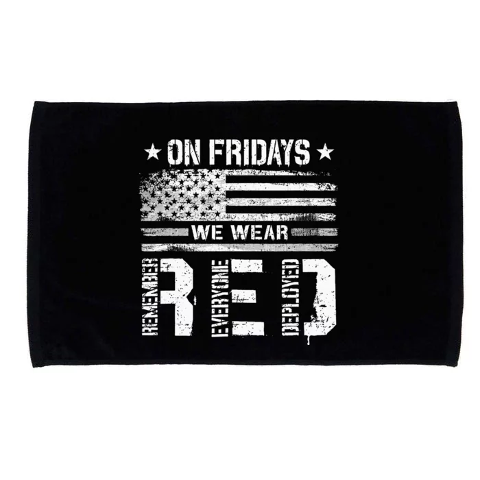 On Friday We Wear Red American Flag Military Supportive Microfiber Hand Towel