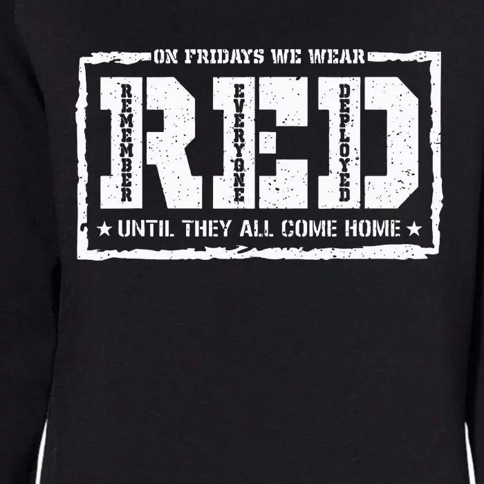 On Friday We Wear Red American Military Support Red Friday Womens California Wash Sweatshirt