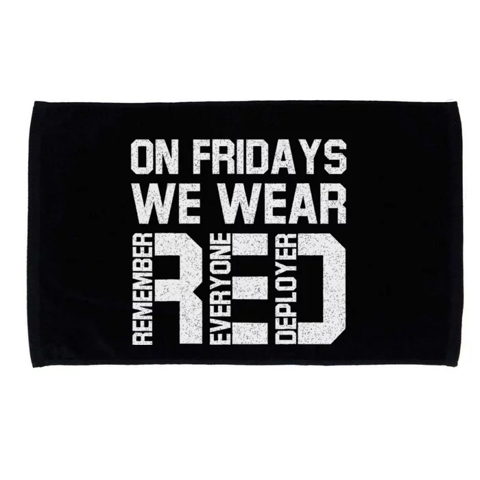 On Fridays We Wear Red Military Veteran Day US Flag Microfiber Hand Towel