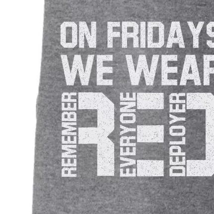 On Fridays We Wear Red Military Veteran Day US Flag Doggie 3-End Fleece Hoodie