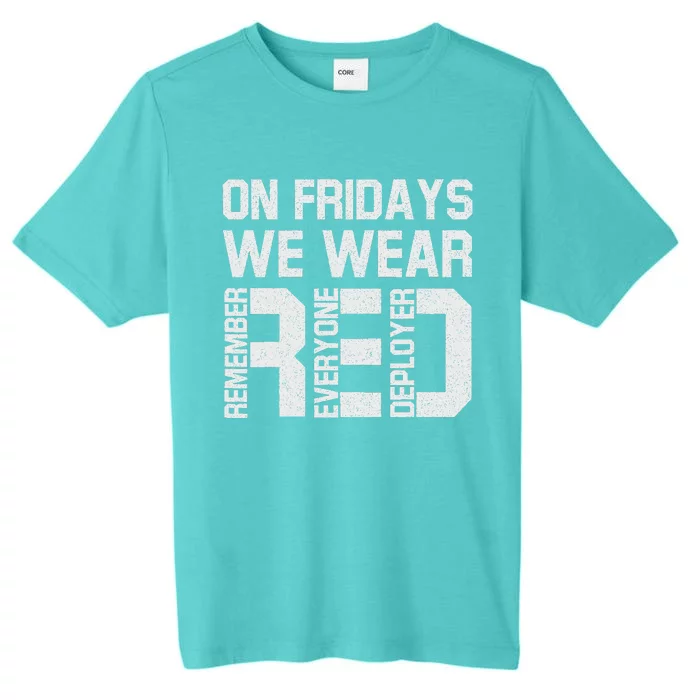 On Fridays We Wear Red Military Veteran Day US Flag ChromaSoft Performance T-Shirt