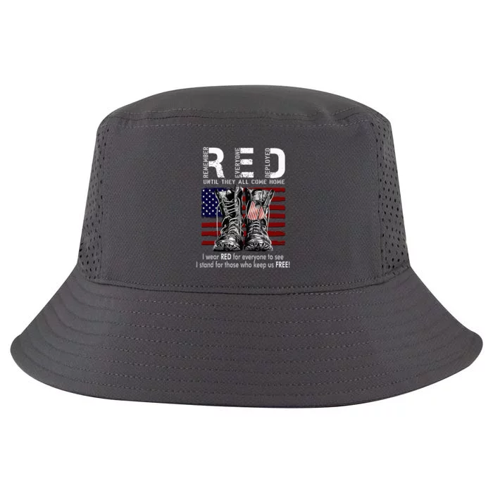 On Friday We Wear Red Remember Everyone Deployed Cool Comfort Performance Bucket Hat