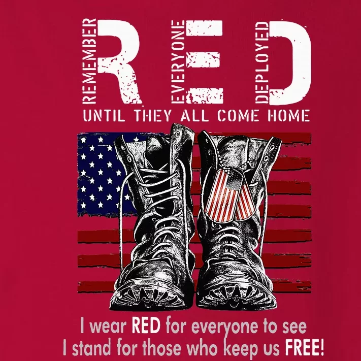 On Friday We Wear Red Remember Everyone Deployed Toddler Long Sleeve Shirt