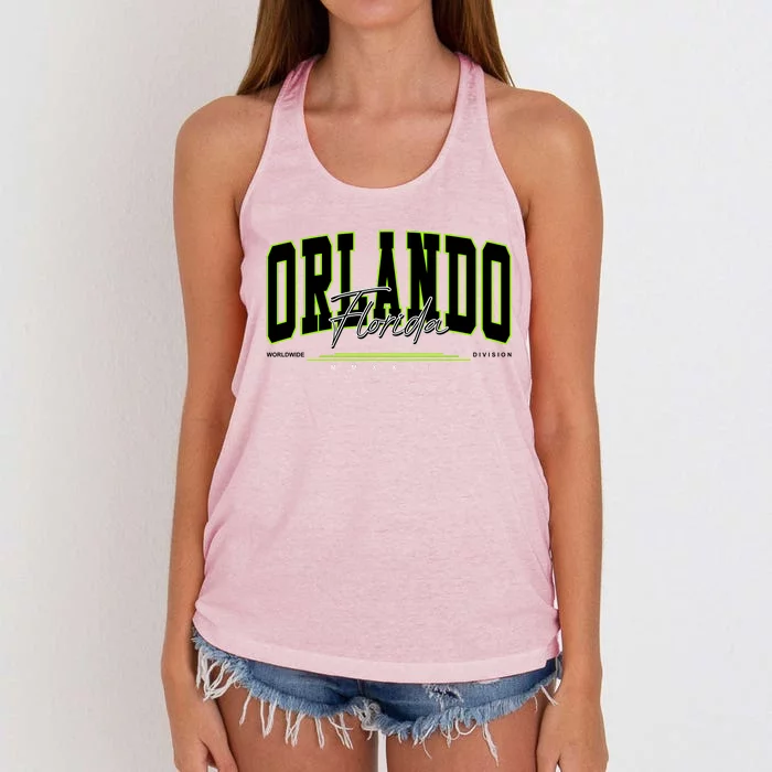 Orlando Florida Worldwide Division Women's Knotted Racerback Tank