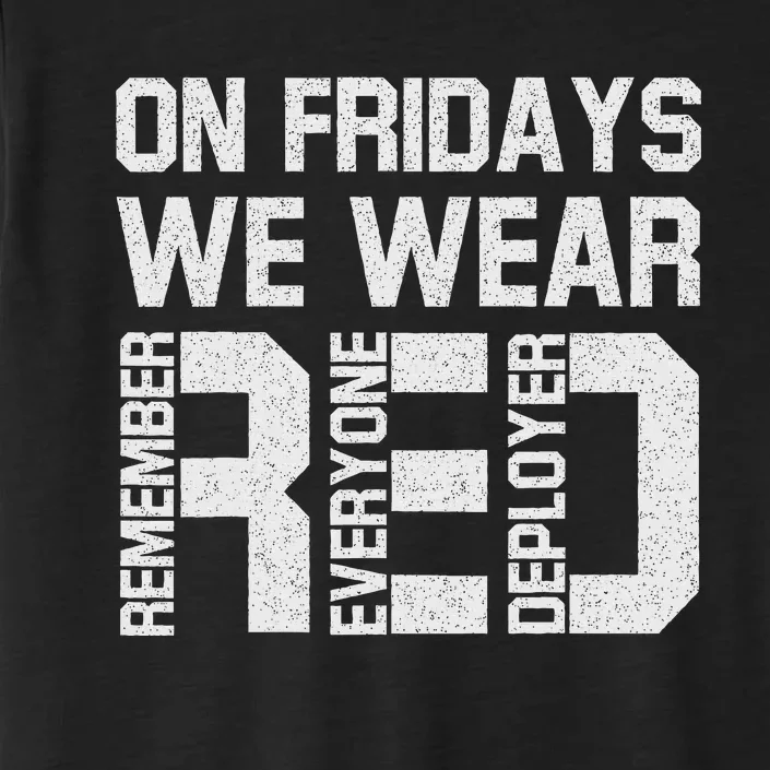 On Fridays We Wear Red Military Veteran Day Us Flag ChromaSoft Performance T-Shirt