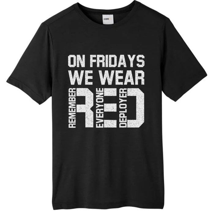 On Fridays We Wear Red Military Veteran Day Us Flag ChromaSoft Performance T-Shirt