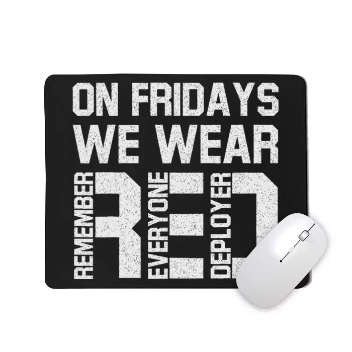 On Fridays We Wear Red Military Veteran Day Us Flag Mousepad