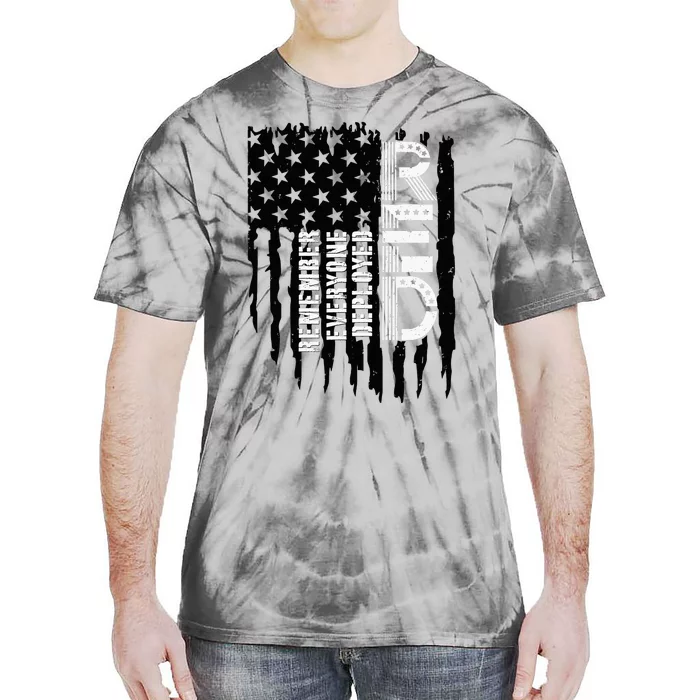 On Friday We Wear Red Friday Military Support Troops Us Flag Tie-Dye T-Shirt