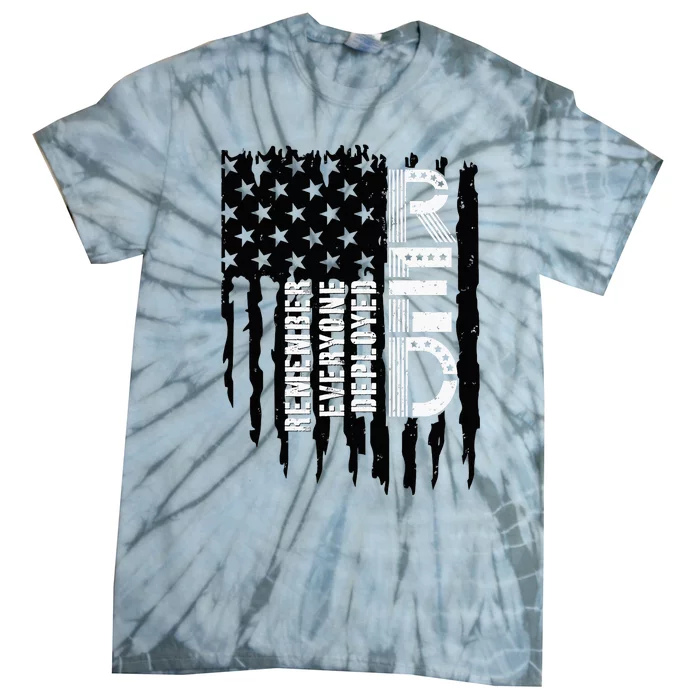 On Friday We Wear Red Friday Military Support Troops Us Flag Tie-Dye T-Shirt