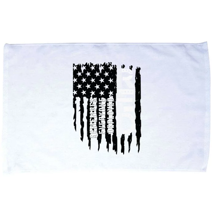 On Friday We Wear Red Friday Military Support Troops Us Flag Microfiber Hand Towel