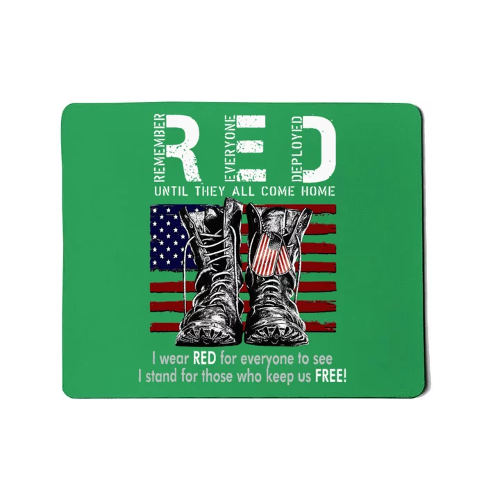 On Friday We Wear Red Remember Everyone Deployed Usa Flag Mousepad